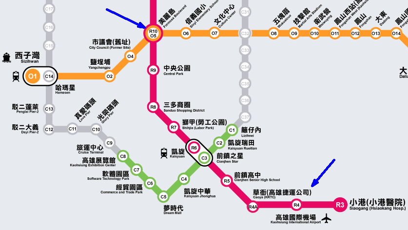高雄机场d怎么去美丽岛