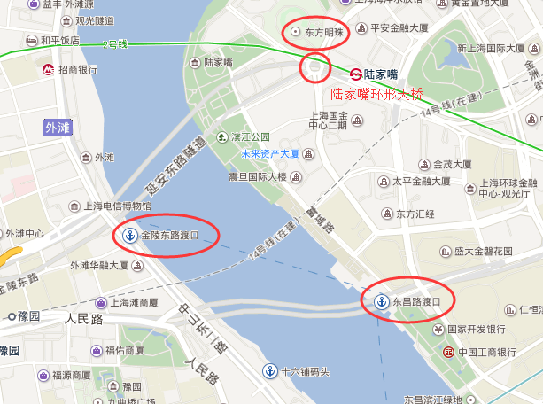 上海外滩到东方明珠有渡轮吗?