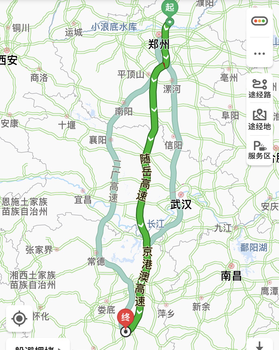 石家庄 到北海,春节期间,随岳高速和京港澳高速那个好友
