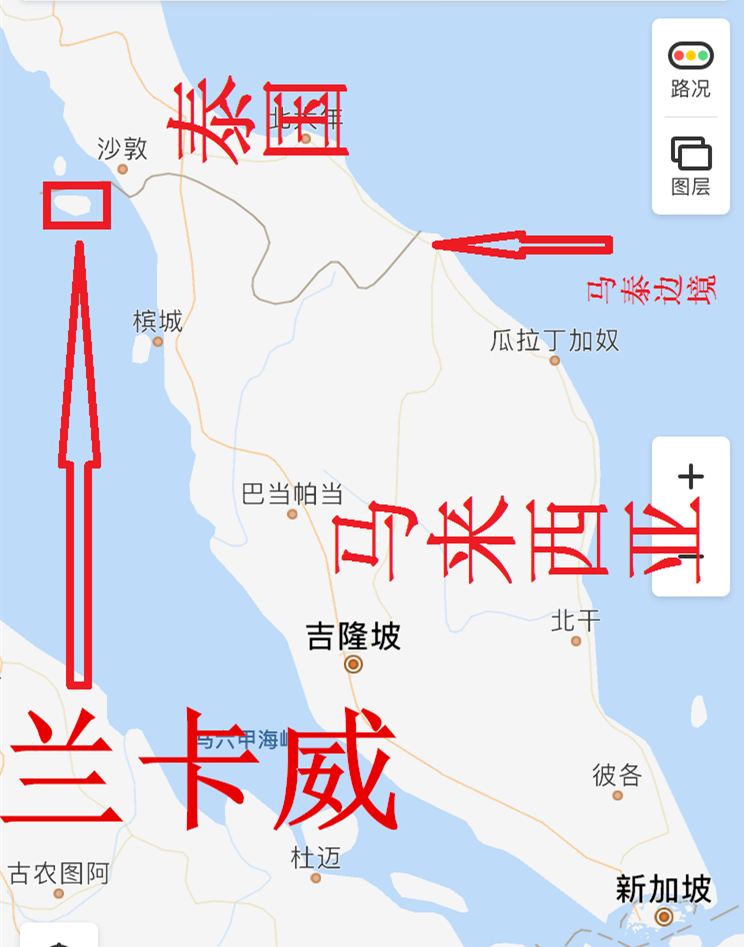            兰卡威的地理位置