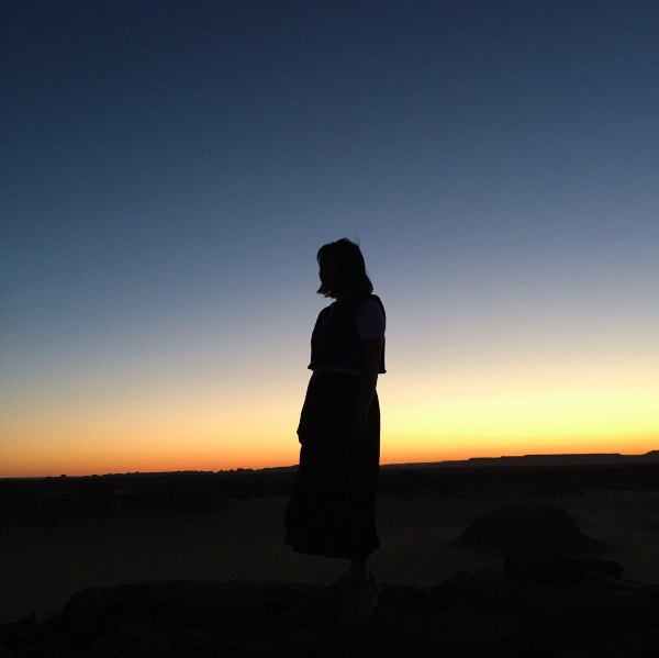 夕阳下的我