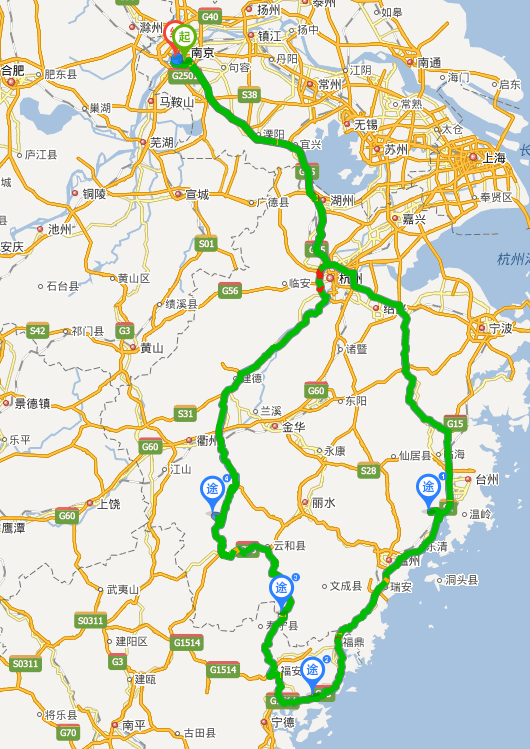 八天,五省,五月,在华东地区小转了一圈