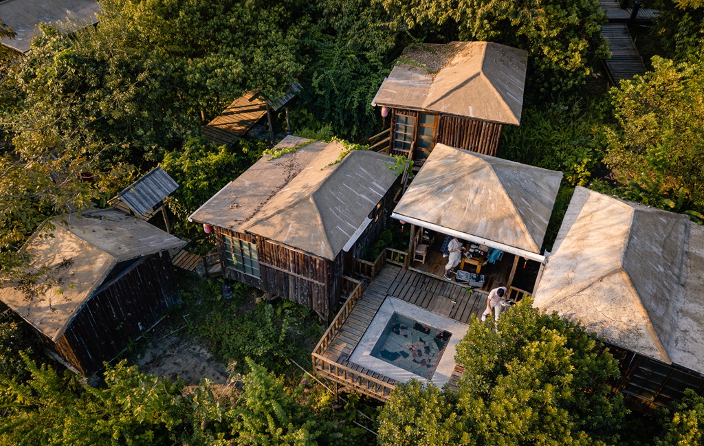 清远九州驿站树屋(住特色树上围屋 享无限次树上温泉 玩天门沟九站一