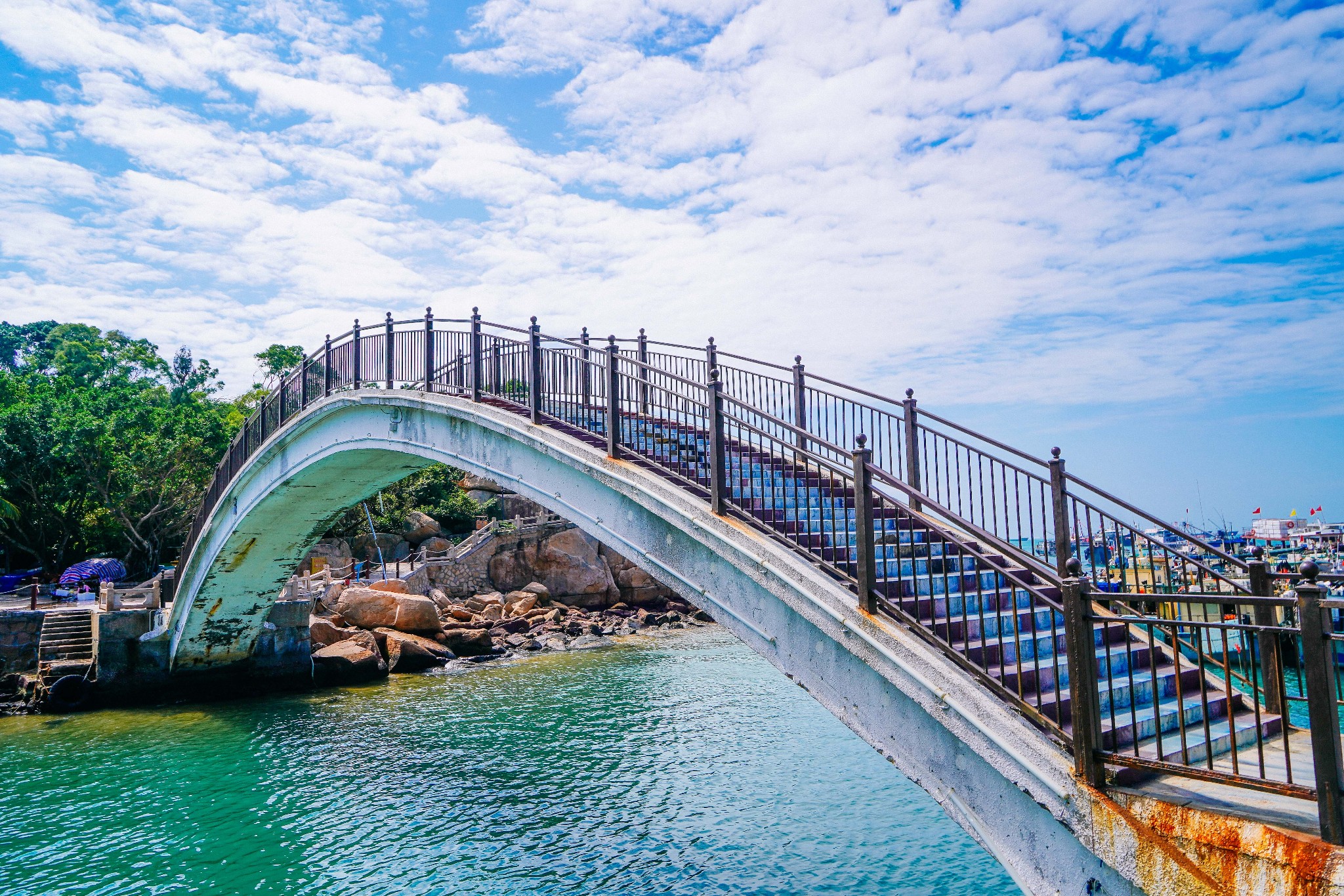 伶仃湾上,一桥飞架,仿如霓虹飞卧碧波之上