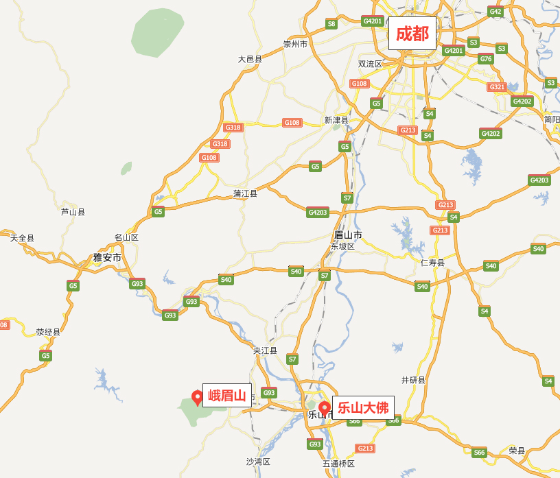 峨眉山站距離景區很近,可乘公交車達峨眉山景區